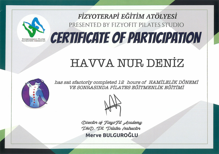 Havva Nur Deniz Diploma